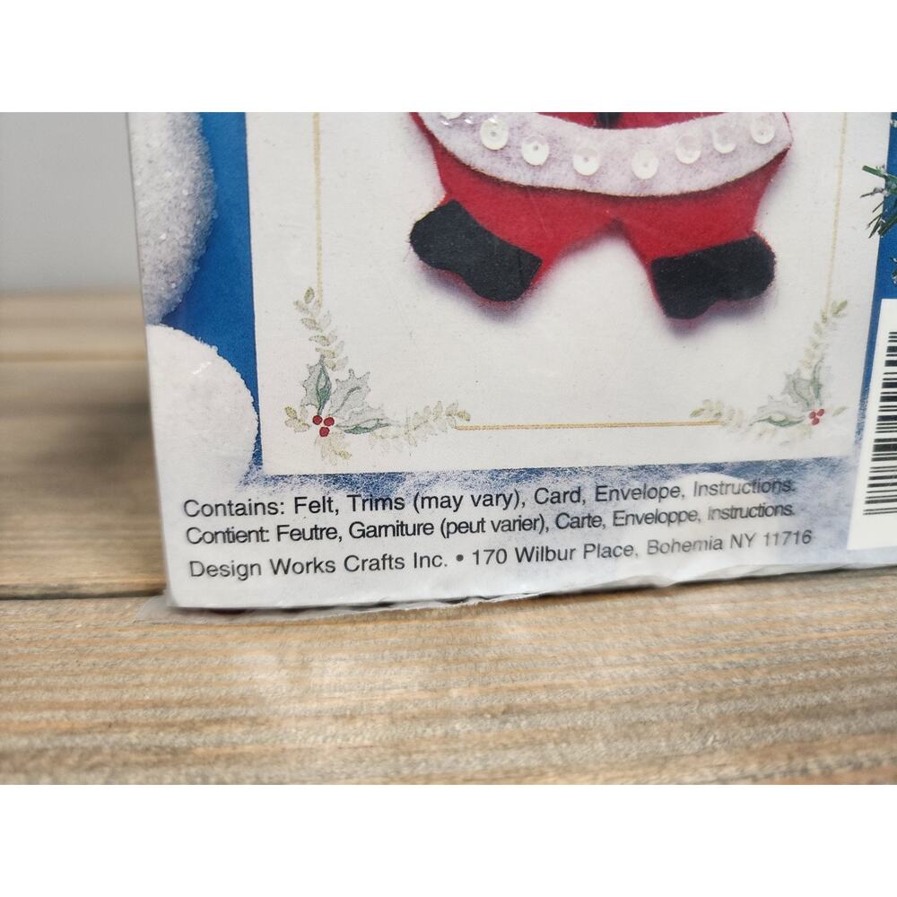 Felt Christmas Card Kit Design Works Santa - Picture 2 of 3